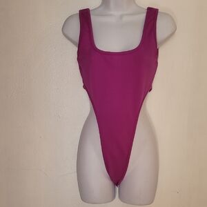 SHEIN Magenta One-Piece Swimsuit